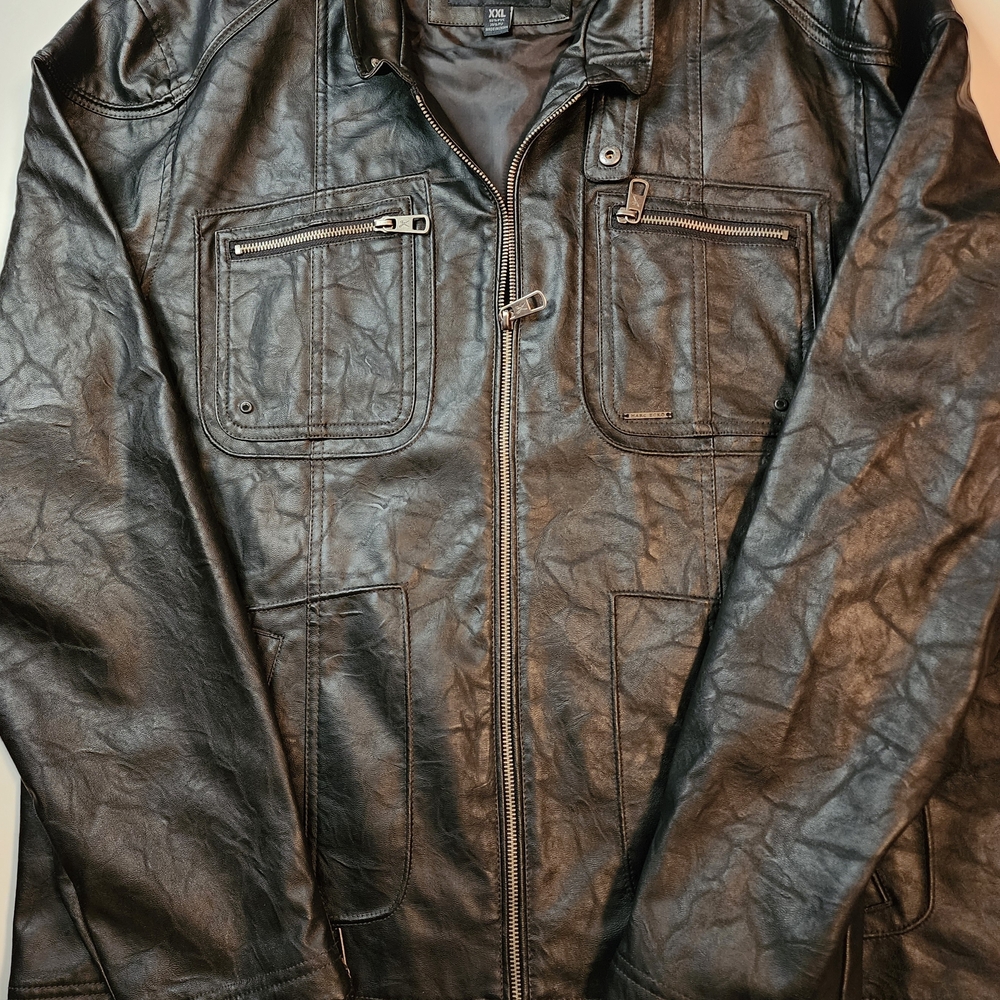 Men's Black Faux Leather Jacket